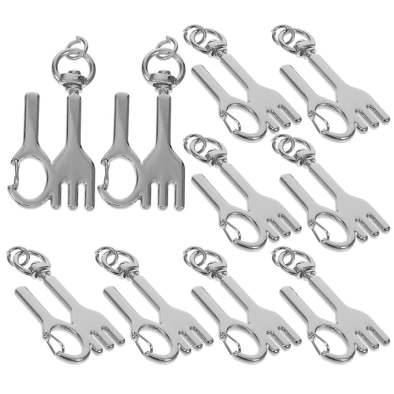 30Pcs Keychain Making Kit Silver Metal DIY Accessories for Decor