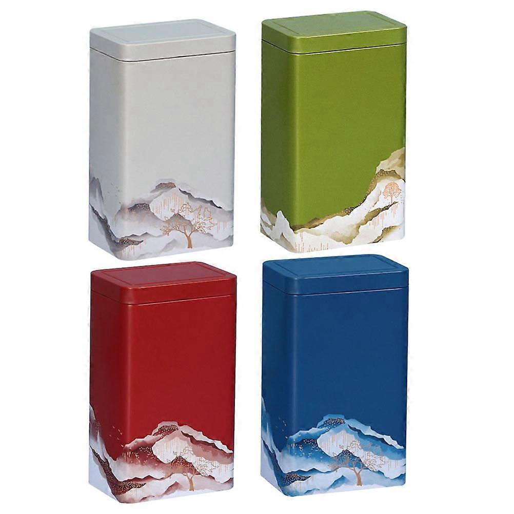 Household Tea Container Multi-Function Canister for Storage 4Pcs Colorful Canisters