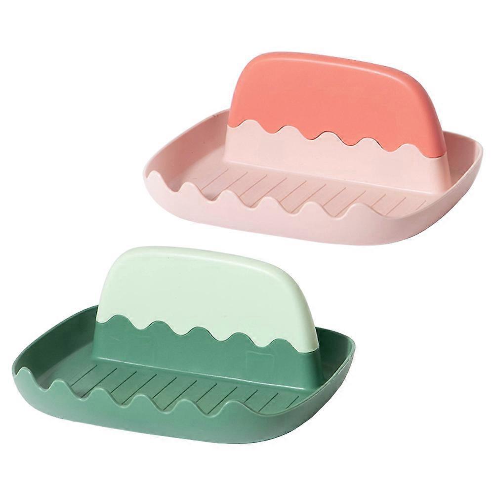 Kitchen Gadget Pot Lid Holder for Kitchen Use 2Pcs Plastic Storage Rack