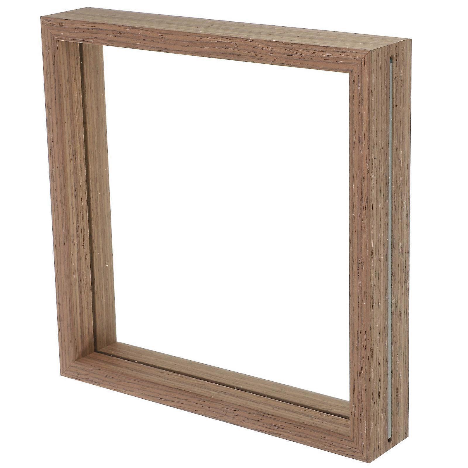 Dried Flower Display Frame Glass For Interior Decoration Square Shape Multi Color Stylish Design 3Pcs