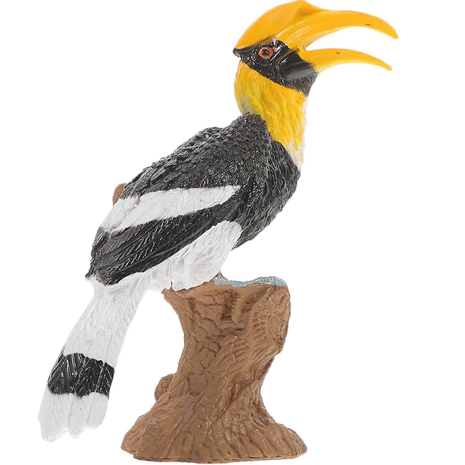 Simulation Hornbill Bird Model for Garden Decoration 5Pcs Plastic