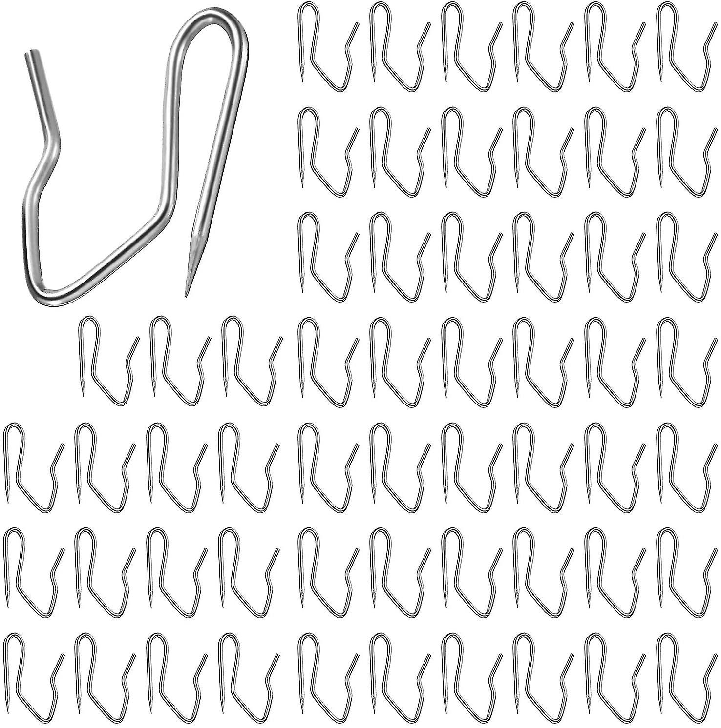 58 Curtain Hooks Anti-rust Silver Plated Curtain Hooks Pleated Curtain Curtain Pins