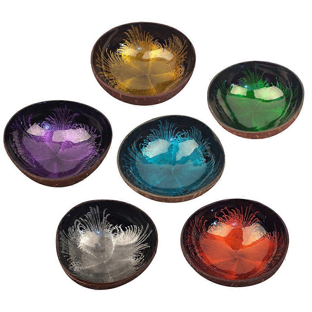 Natural Coconut Shell Candy Bowl Set Of 2Pcs For Home And Office Decoration Featuring Unique Design And Stylish Red Color