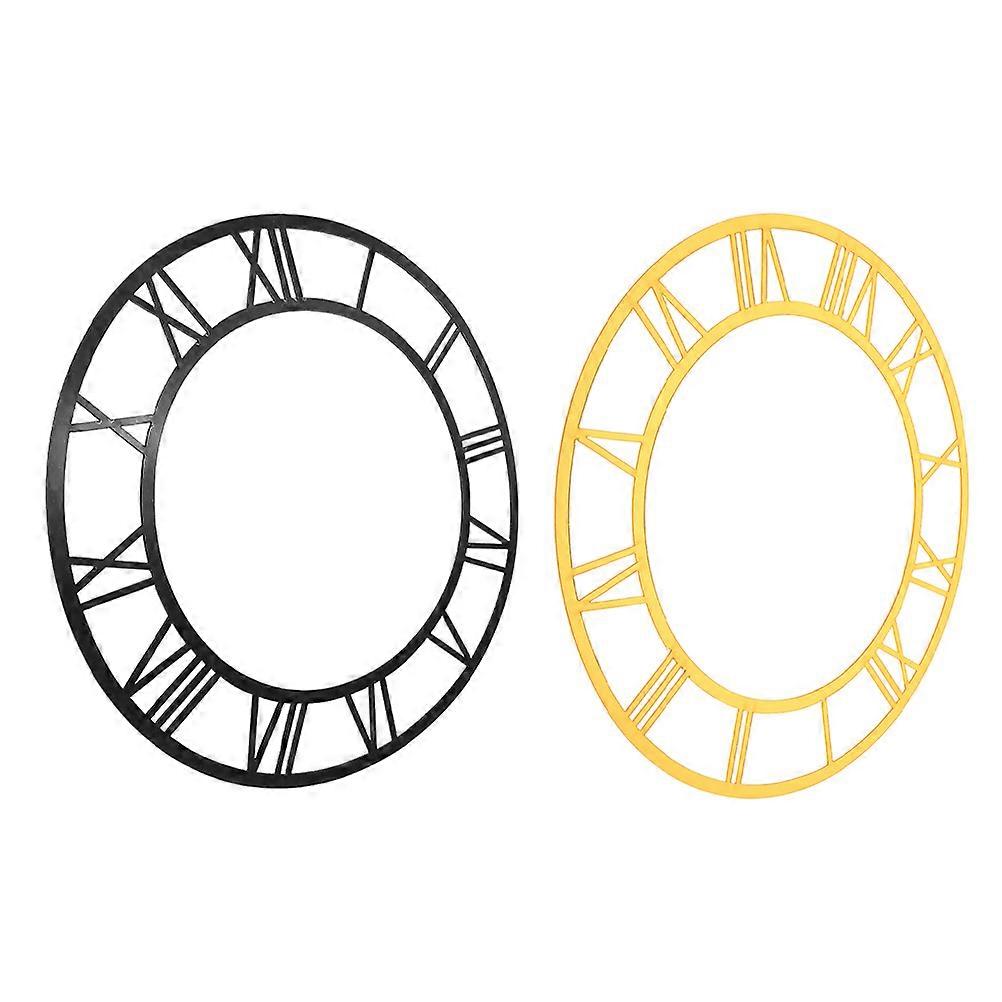 4Pcs Acrylic Wall Clock Stickers for Entryway Featuring Roman Numerals