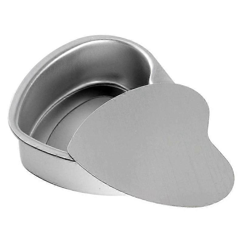 6 Pack Aluminum Heart Shaped Non-Stick Cake Pan Set DIY Baking Mold Tool with Removable Bottom - 4 I