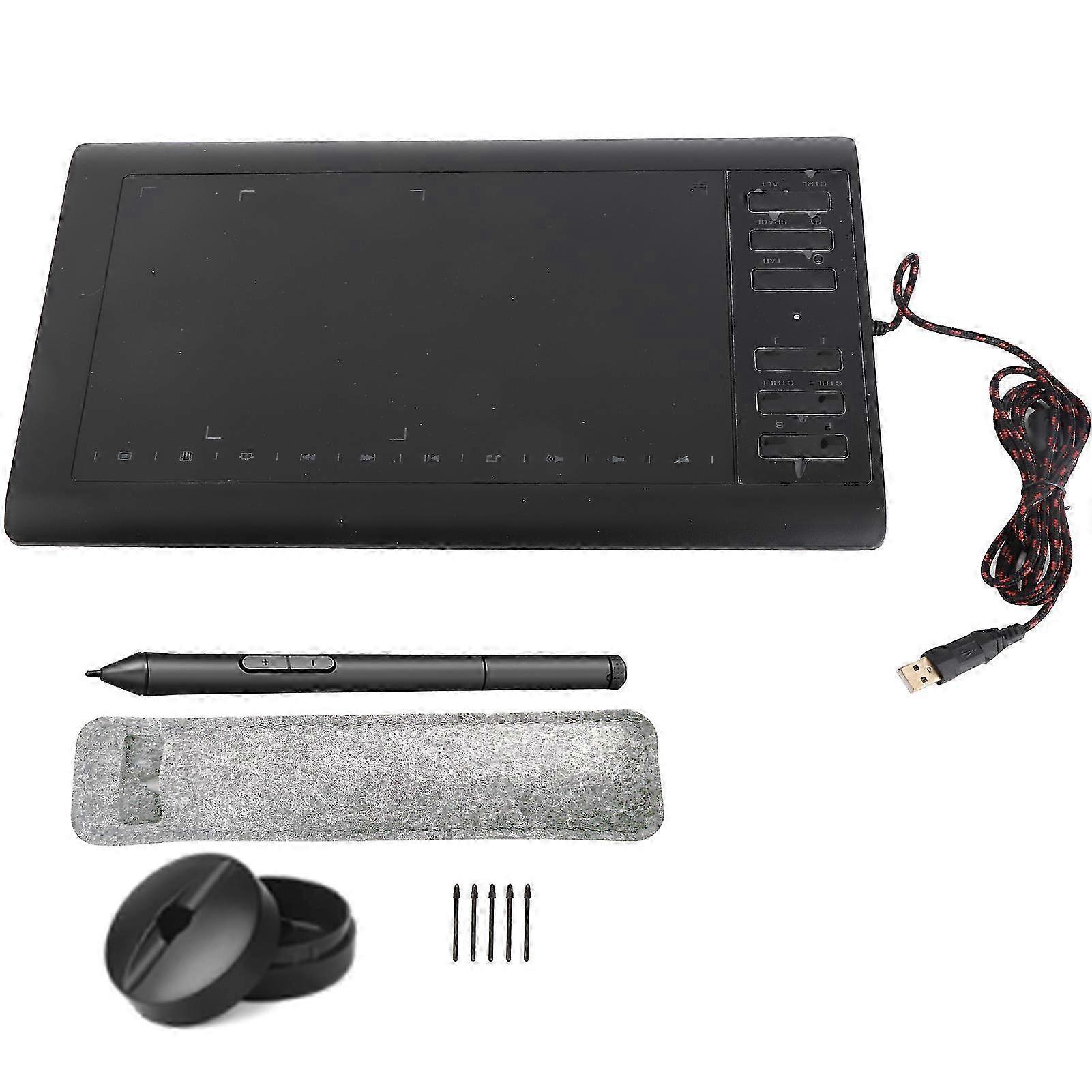 25-26 Digital Graphics Drawing 10x6 Inches Ultralight Art Creation Sketch Tablet with Stylus 8192 Levels Pressure 10 Express Keys Compatible Win for A