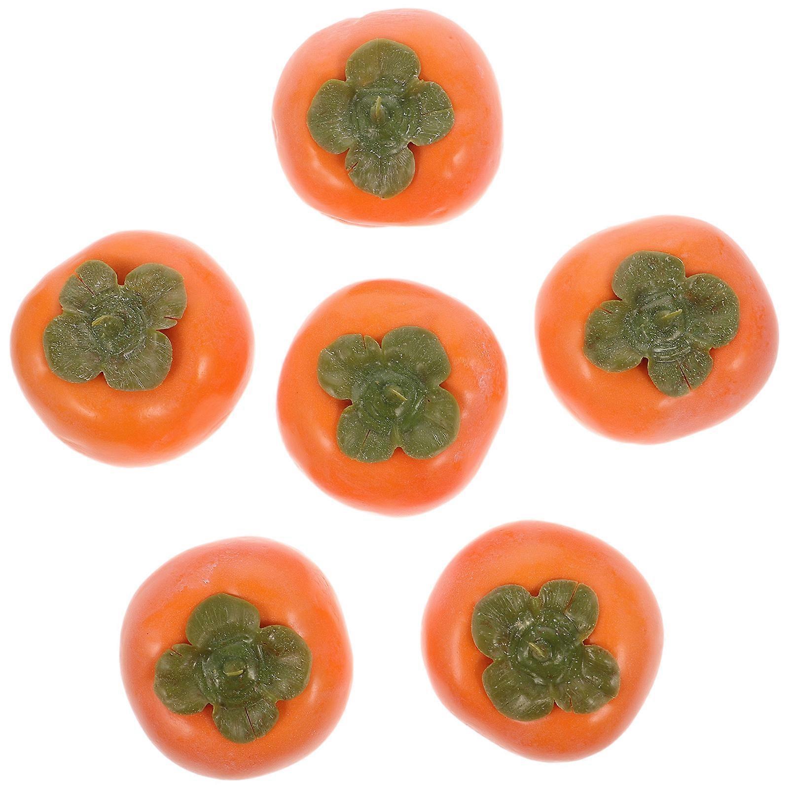 Fake Persimmon Props Model Artificial Persimmon for Decoration 30 Pieces