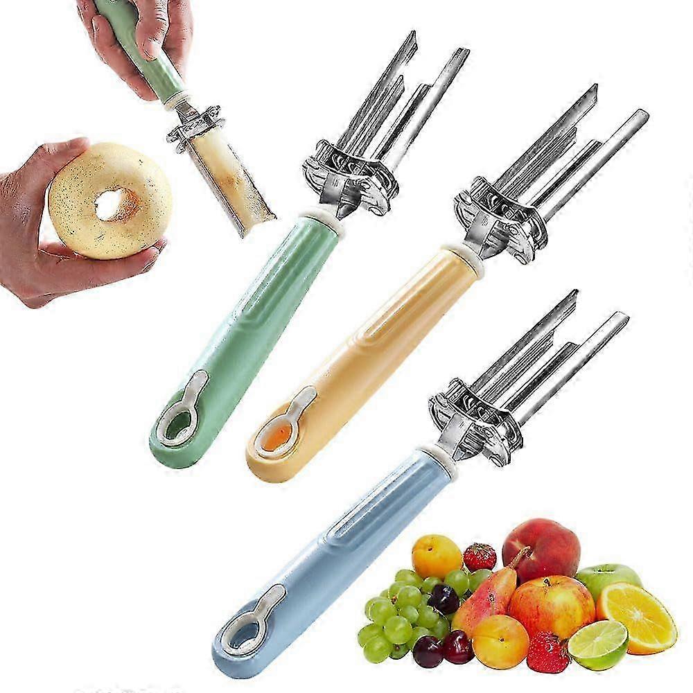 Adjustable Fruit and Vegetable Corers Tool, Upgraded 2-in-1 Bell Pepper Cutter & Deseeder, Removing Fruit & Vegetable Cores