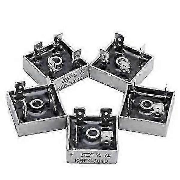 5-Pack KBPC5010 1000V 50A Metal Encased 4-Pin Single Phase Bridge Rectifiers for Electronics