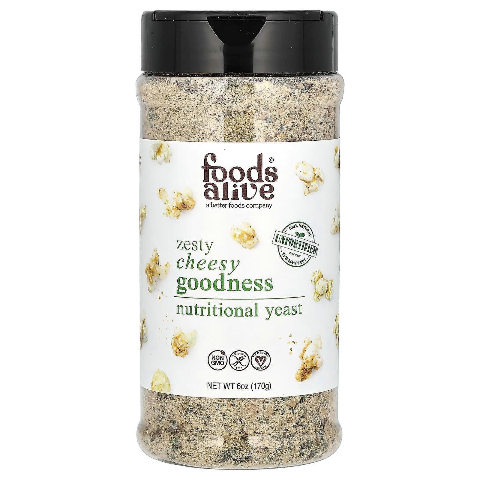Nutritional Yeast, Zesty Cheesy Goodness, 6 oz (170 g)