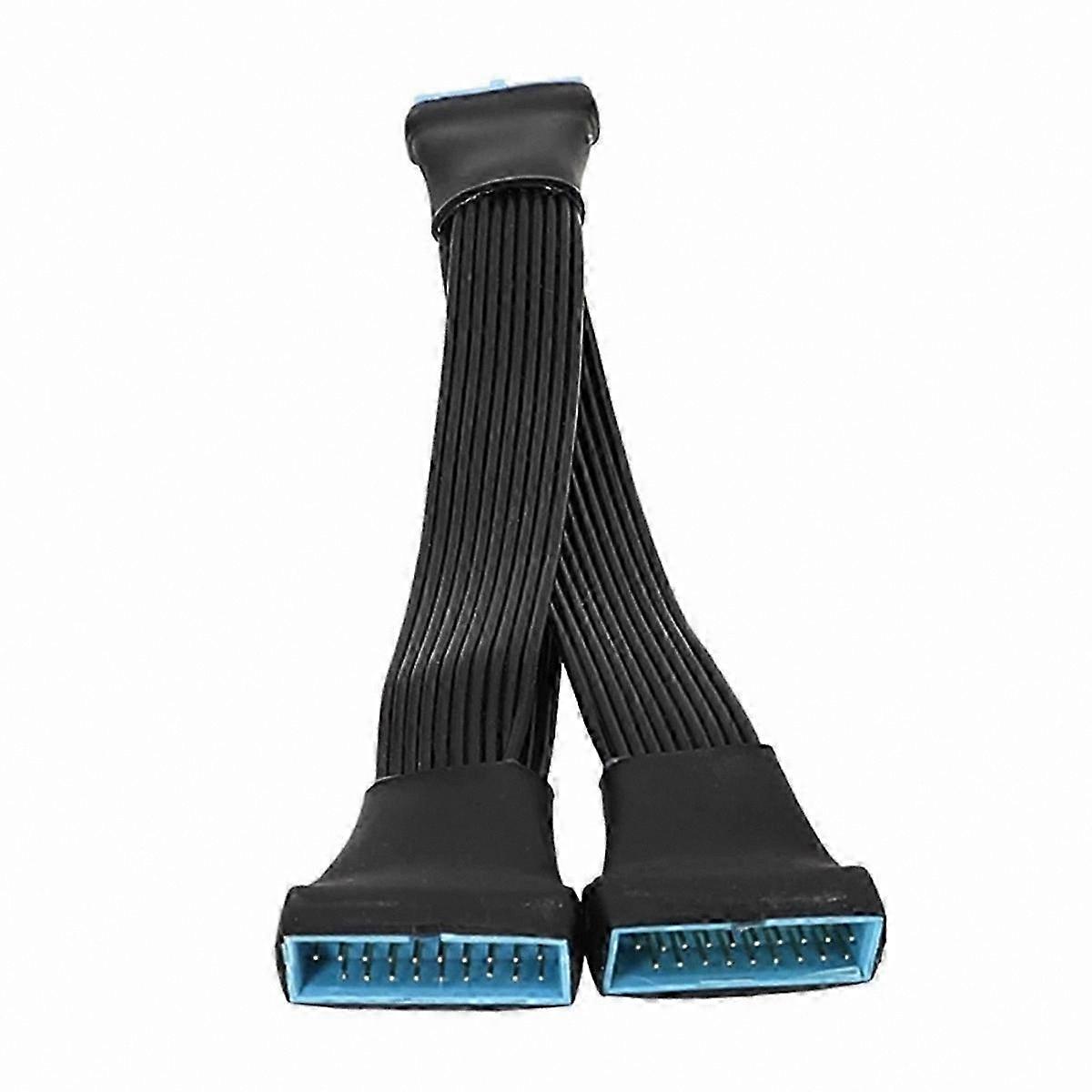 2-Port USB 3.0 Extension Cable with 19/20 Pin for Motherboard Internal Connection