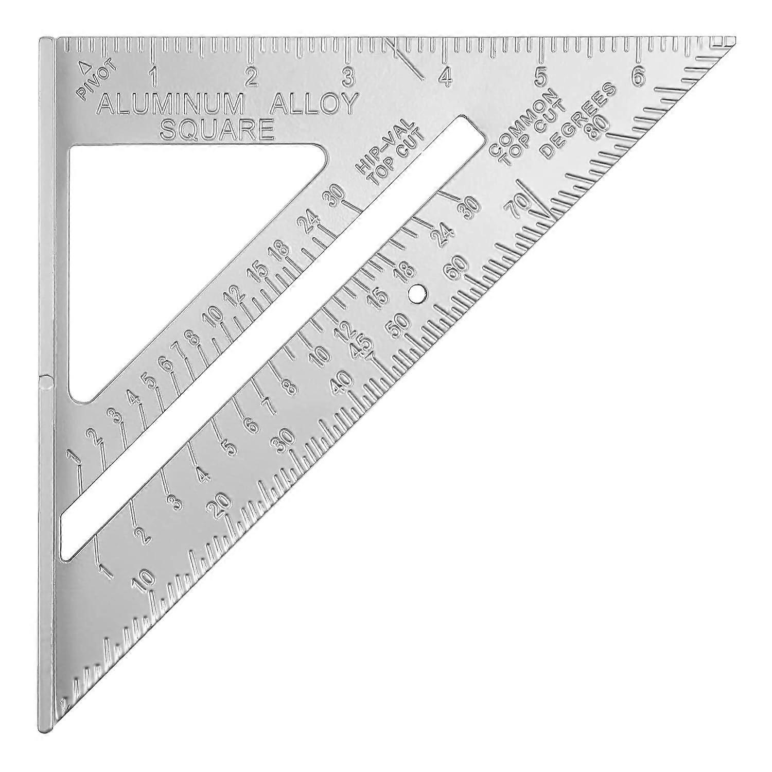 Multifunction 4 in 1 Aluminum Carpenter's Square for Carpentry Metal Aluminum Ruler Square Trusquin Guide Protractor Angle School Square