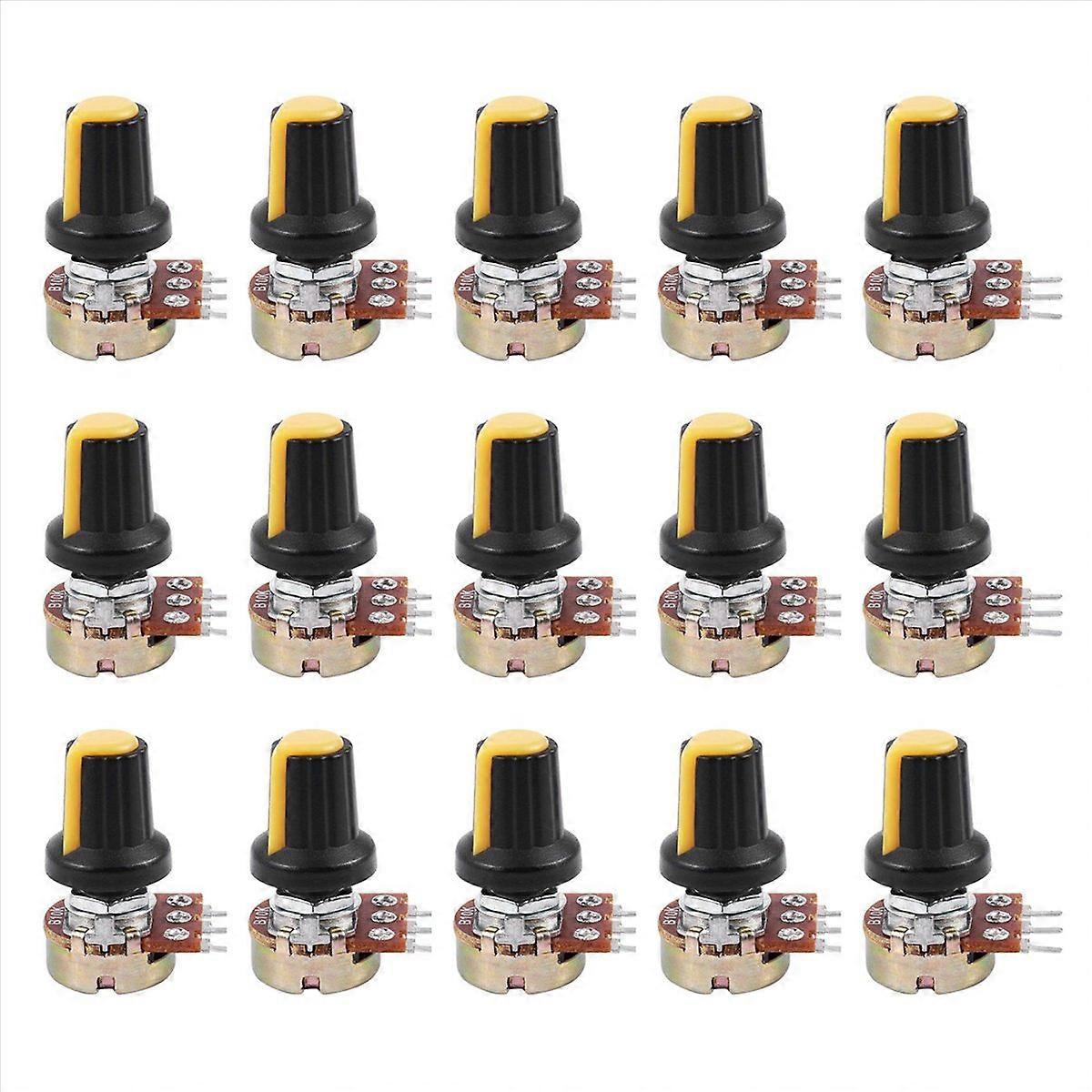 5 x 10K OHM 3 Terminal Linear Taper Rotary Audio B Type Potentiometer