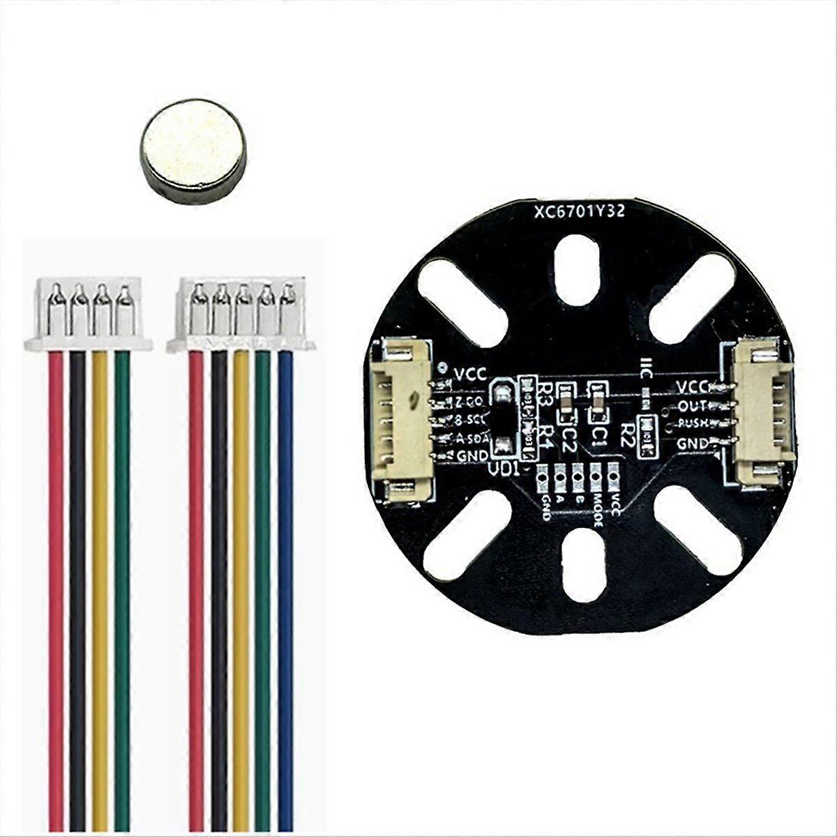 MT6701 Magnetic Encoder 14bit High IIC+AB1024 Supports IIC//PWM/da Communication for Brushless Moto