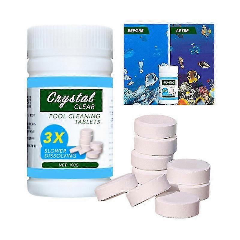 100 قرص كلور لتنظيف حمامات السباحة، مواد كيميائية آمنة لأحواض الاستحمام الساخنة، تدوم طويلًا وتقضي على البكتيريا