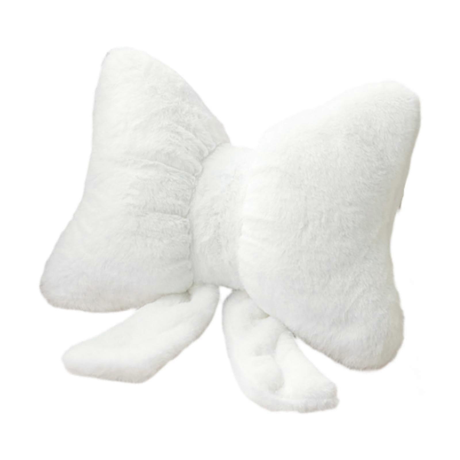 Bow Pillow Cushion Bedside and Sofa Use With Bowknot Design White Decorative Cushion
