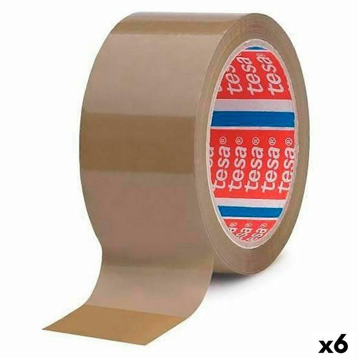 Adhesive Tape TESA 132 m Brown (6 Units)