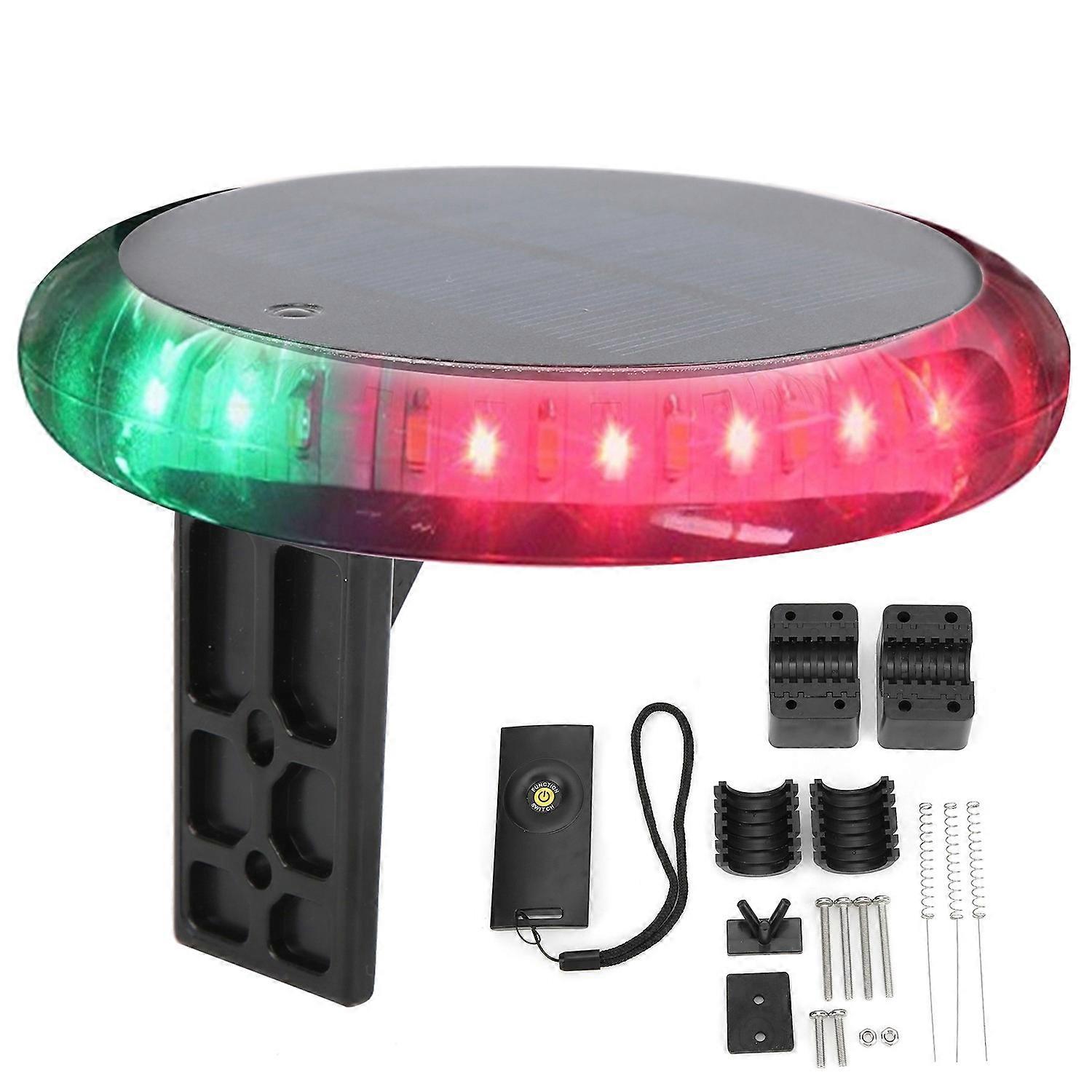 Outdoor Navigation Lights Solar Powered IP67 6 Modes Multiple Functions with Wireless Remote Control