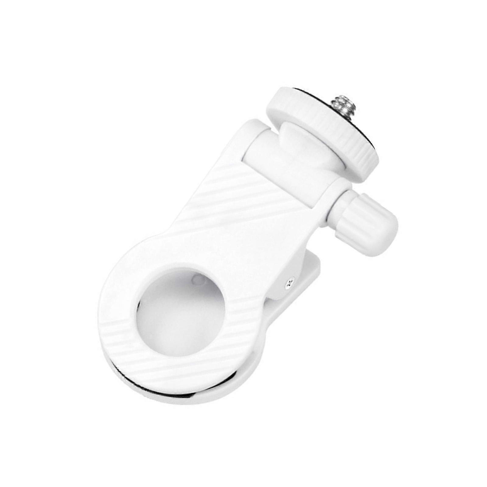 Flexible Camera Light Clip With 2.8cm Clamping Ranging Optimaled Illuminating For Streaming Recording  White
