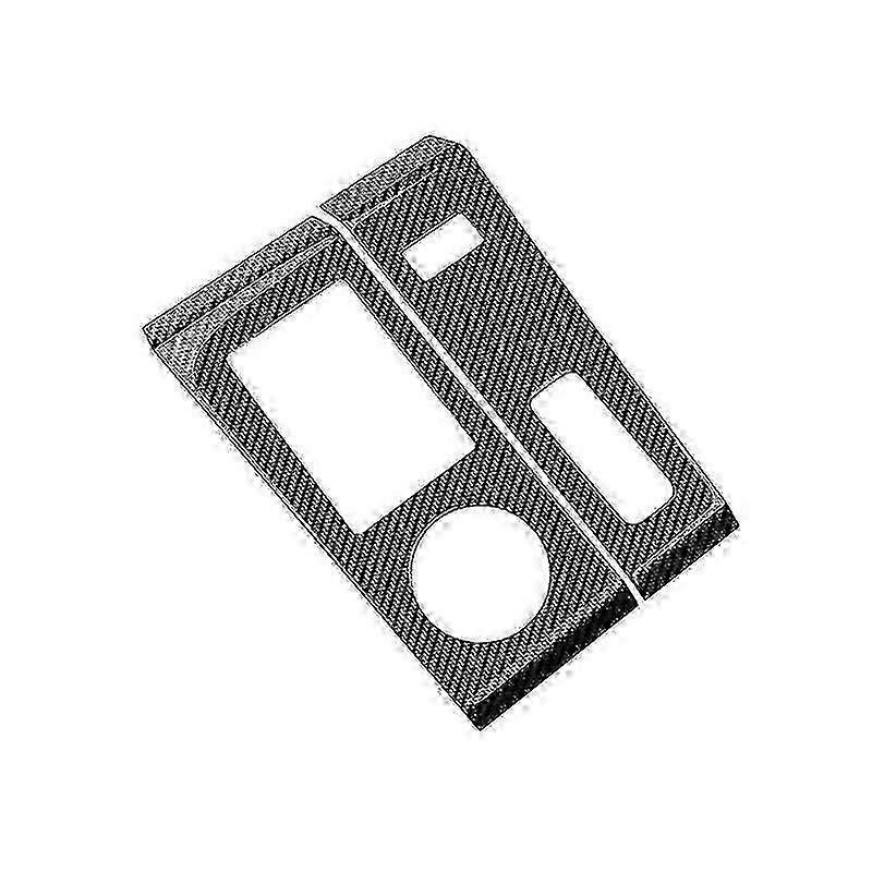 2pcs Car Carbon Fiber Central Gear Shift Panel Control Panel Decal