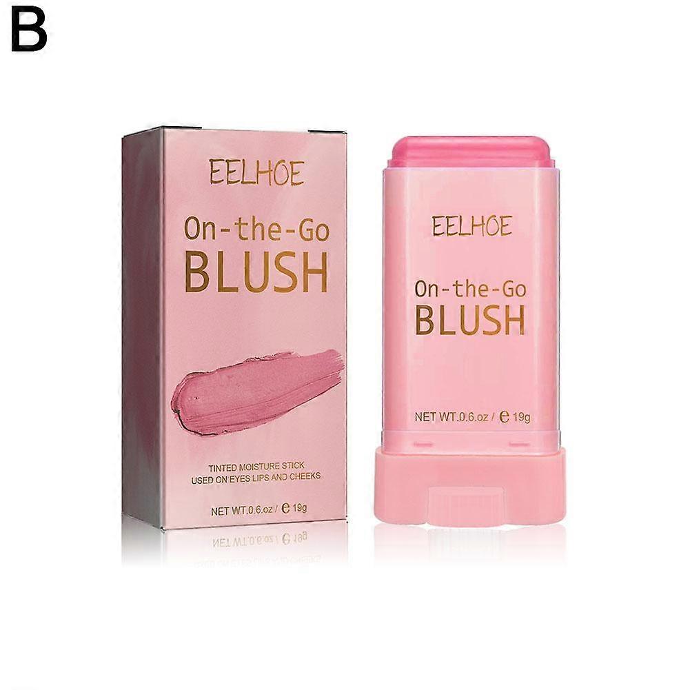 Rotating Powder Blusher Stick Creamy Silky Texture Long Lasting Color Multi Use Blush Eyeshadow Lipstick