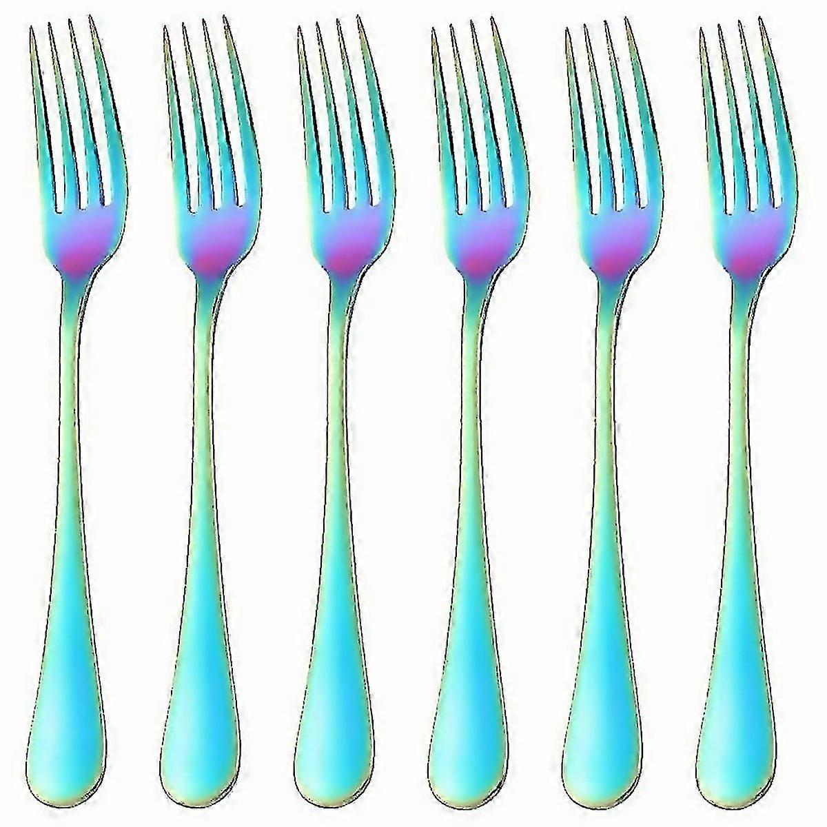 For Dinner Fork Set 6 Piece 18 10 Stainless Steel Kitchen Flatware 8inch