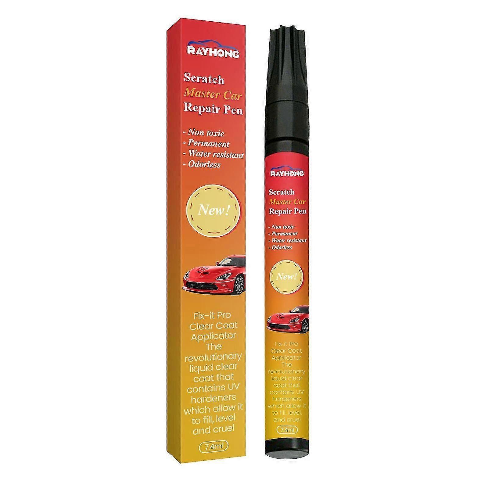 Car Scratch Repair Pen - Easy UV Curing Acrylic Resin for Flawless, Water-Resistant Car Paint Touch-Ups - Portable 7.4ml Scratch Remover for Quick and