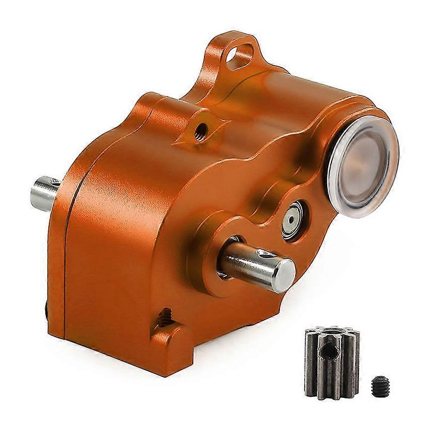 LCG Low Gravity Centre Gearbox Set for 1/10 RC Car SCX10 - Metal Gearbox Lightweight Gearbox D360 Accessories (Orange)