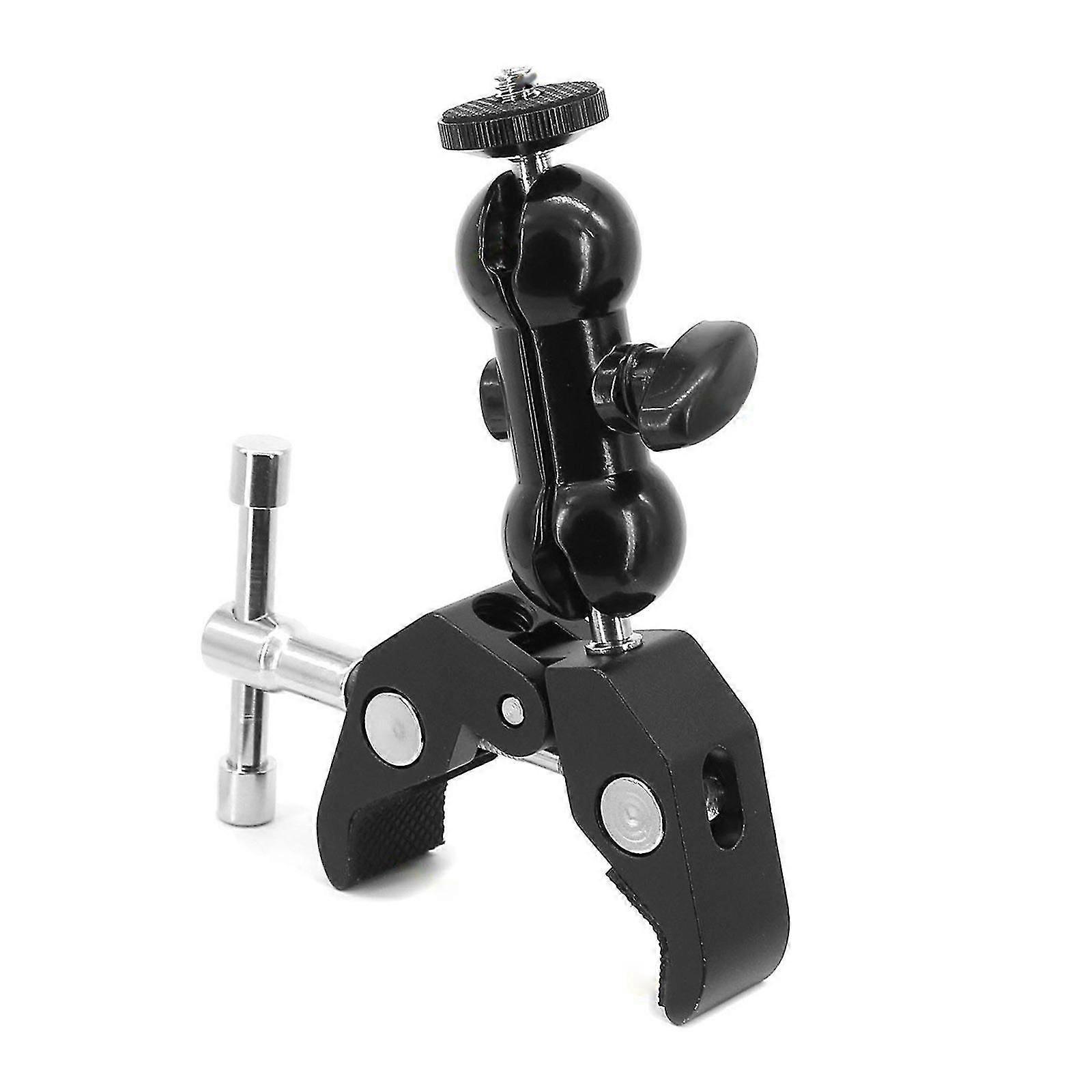 Magic Arm With Dual Ballhead Mount For Camera Camcorder Monitor Microphone Led