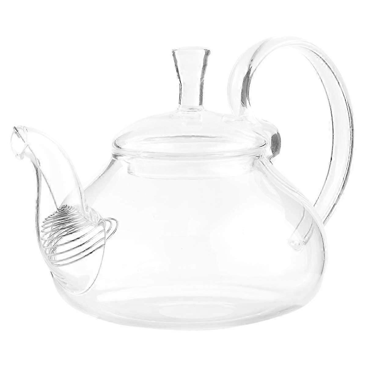 Clear Crystal Teapot for Blooming and Loose Leaf Tea Maker 600ml