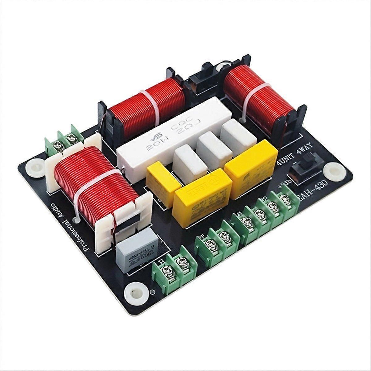 300W 4 Way Crossover Audio Speaker Crossover Bass + Dual Midrange + Treble Frequency Divider KTV Pro