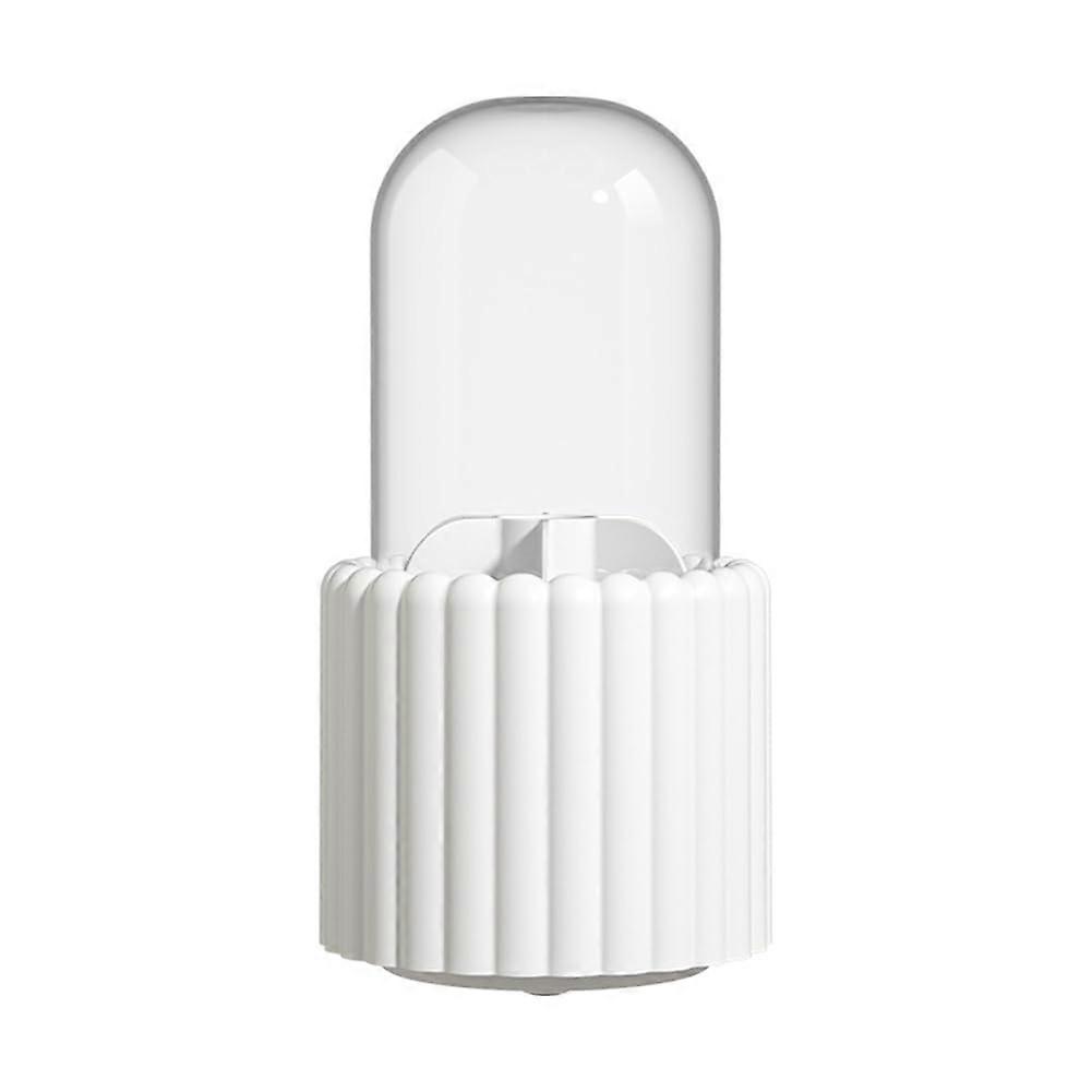 Makeup Brush Organizer - 360° Rotating Round Holder with Lid, Easy Install Brush Storage Container for All Makeup Brushes