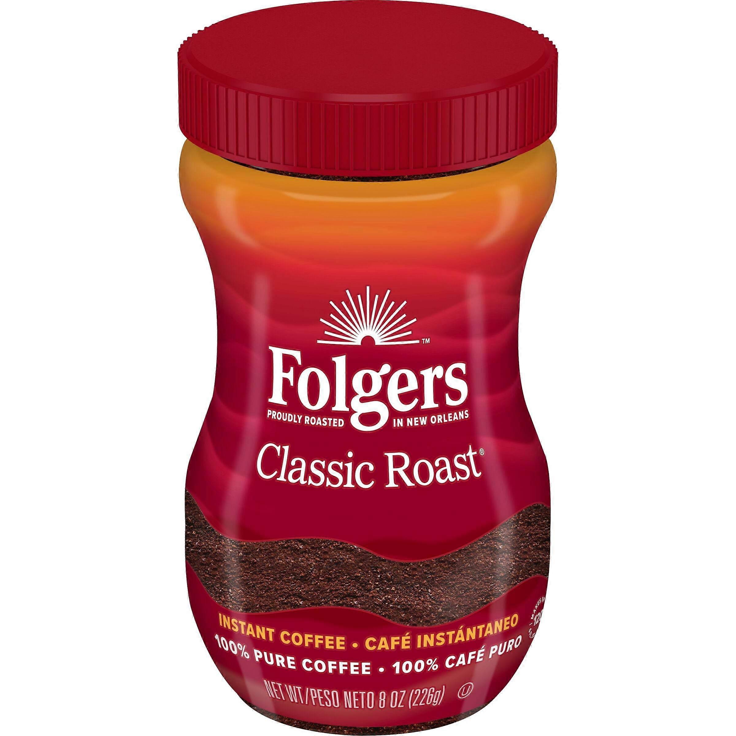 Folgers Classic Crystals Μεσαίος καβουρδισμένος στιγμιαίος καφές, 8 oz