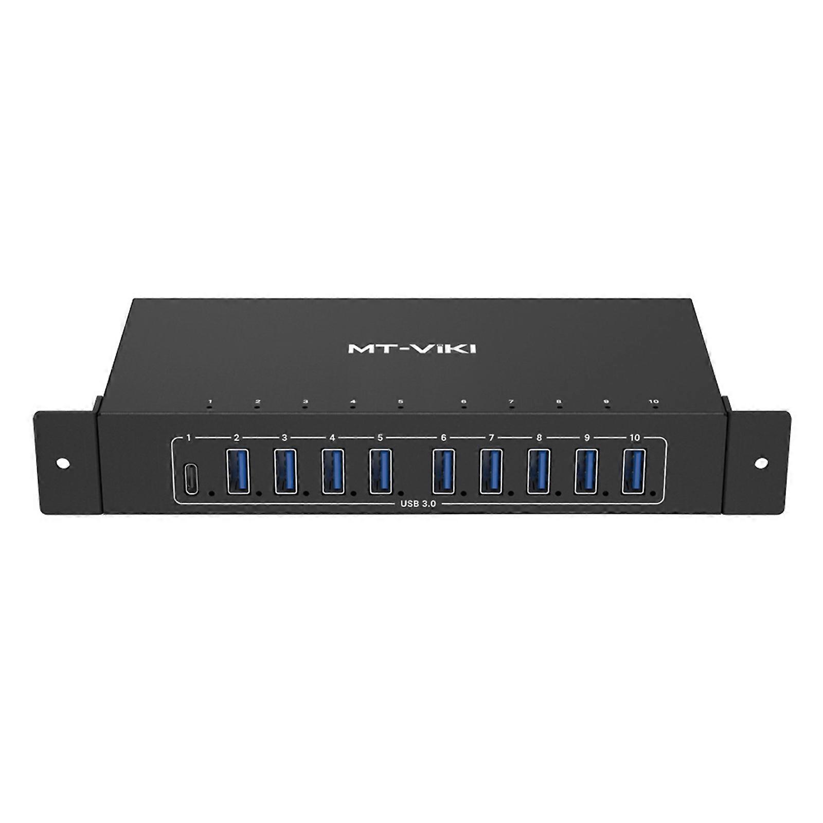 10 Slot USB3 Center With 5Gbps Transmission 105W Total Power Delivery Metal Housing Multiple Device Charging Data Coordinate Computer Solution