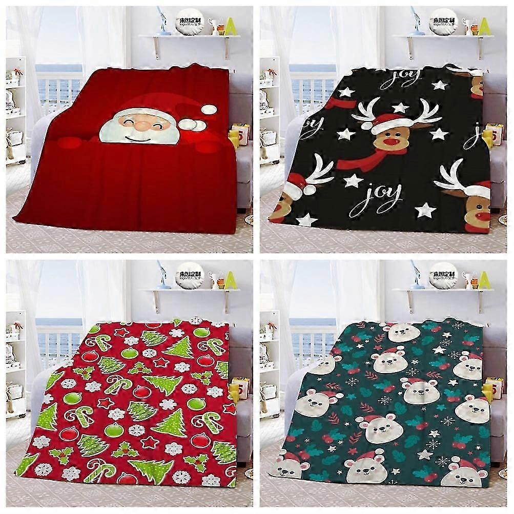 Soft warm Christmas throw blanket for sofa bed holiday decor