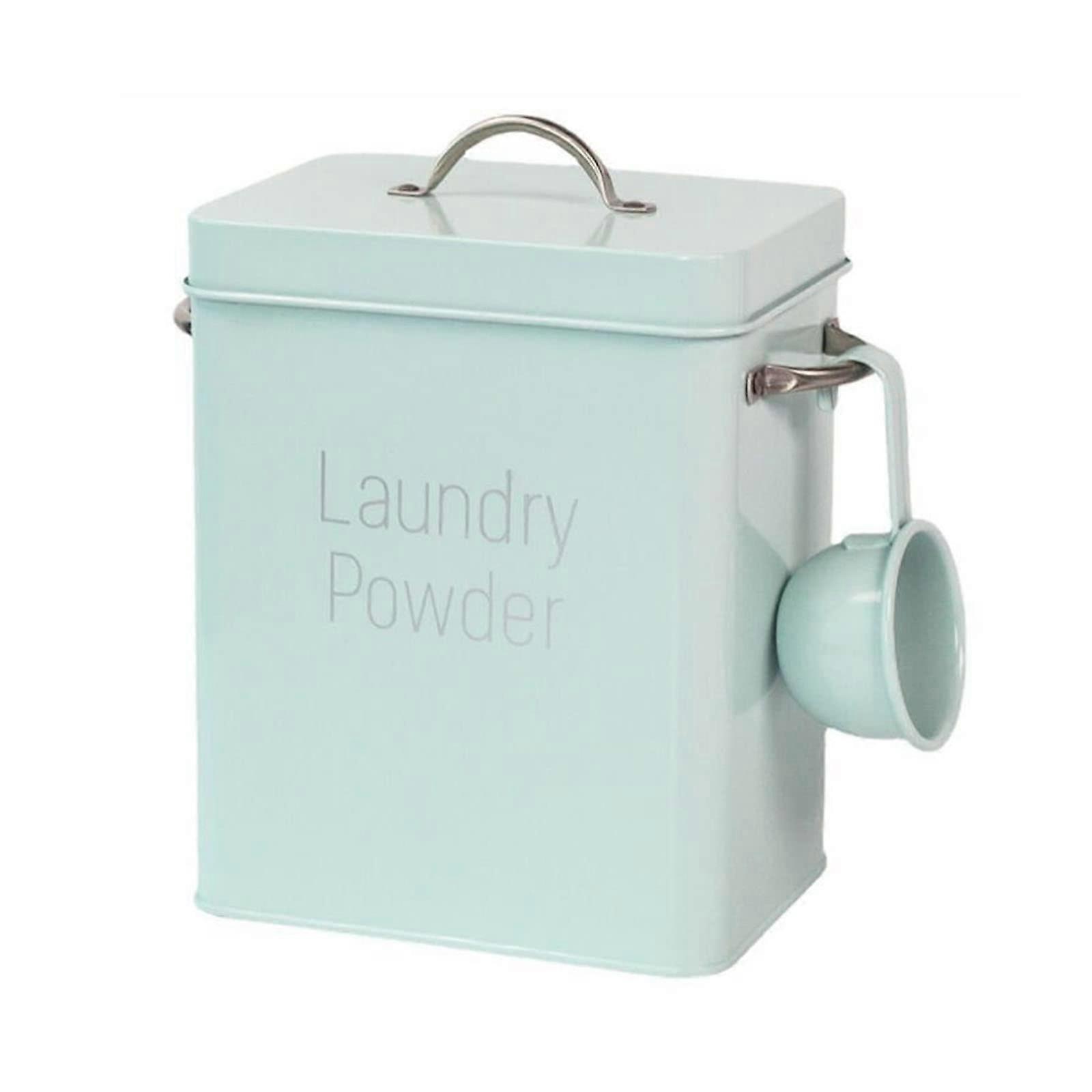 Metal Laundry Powder Storage Container Modern Washing Detergent Organization Box