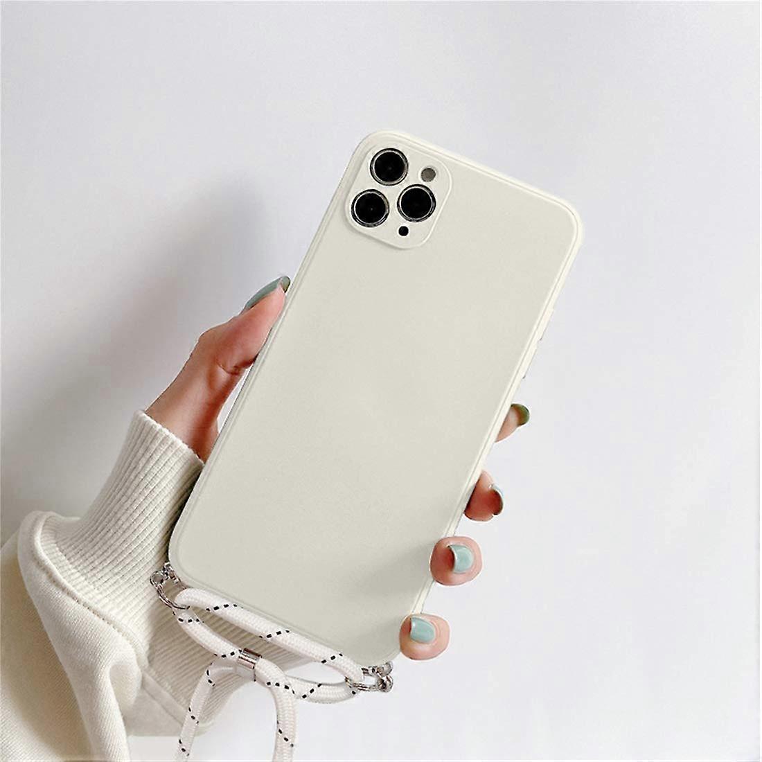Shockproof Silicone Case with Rope Strap, Ultra Thin ScratchResistant Cover for iPhone 8 Plus/7 Plus