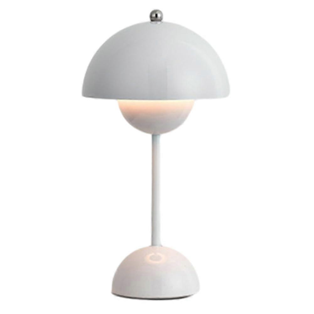 Mushroom LED Table Lamp Rechargeable Touch Dimmable 3 Color Settings Portable Night Light White