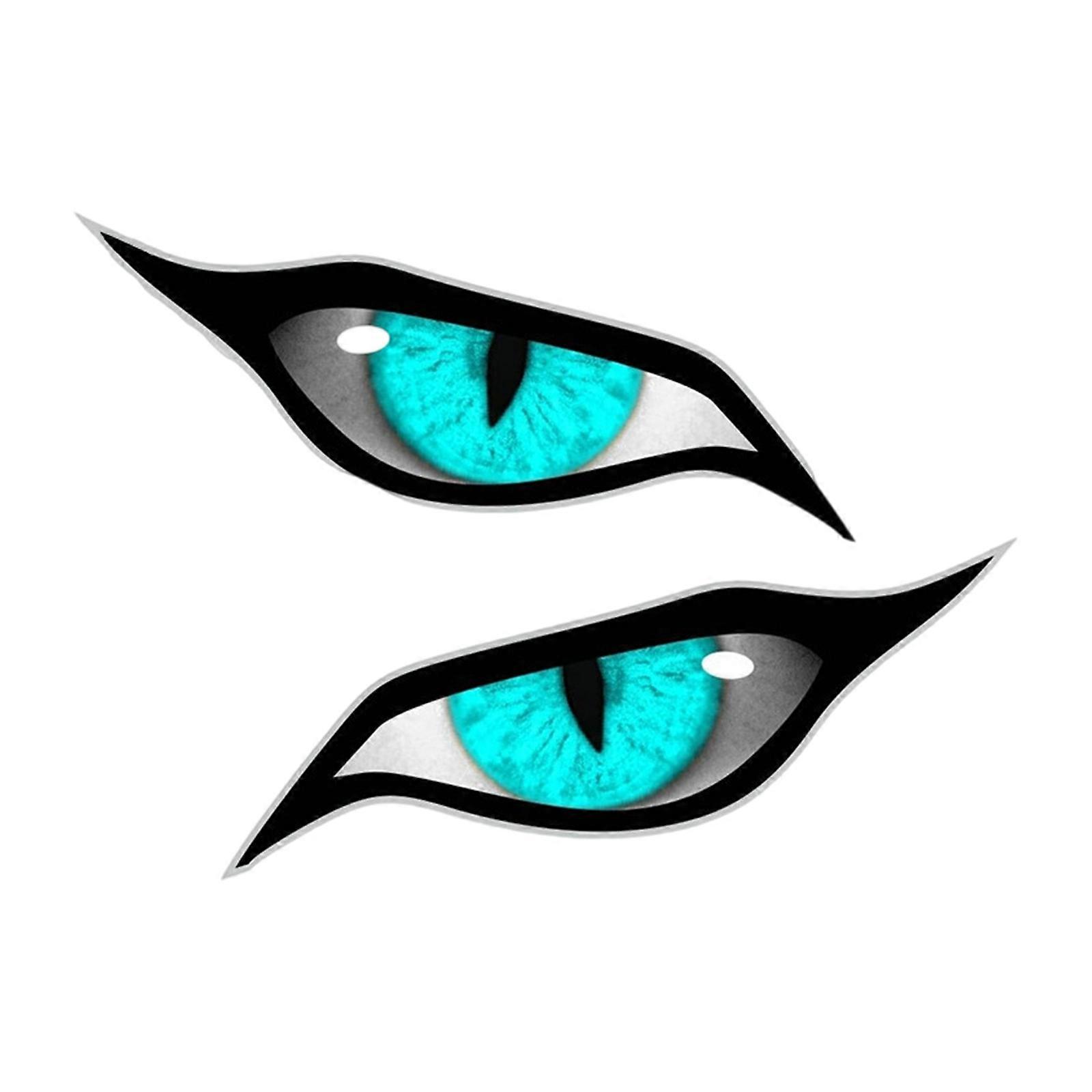 3D Eye Vehicle Decals Scratch Hiding Automotive Accessories Weatherproof Reflective Design Multicolor