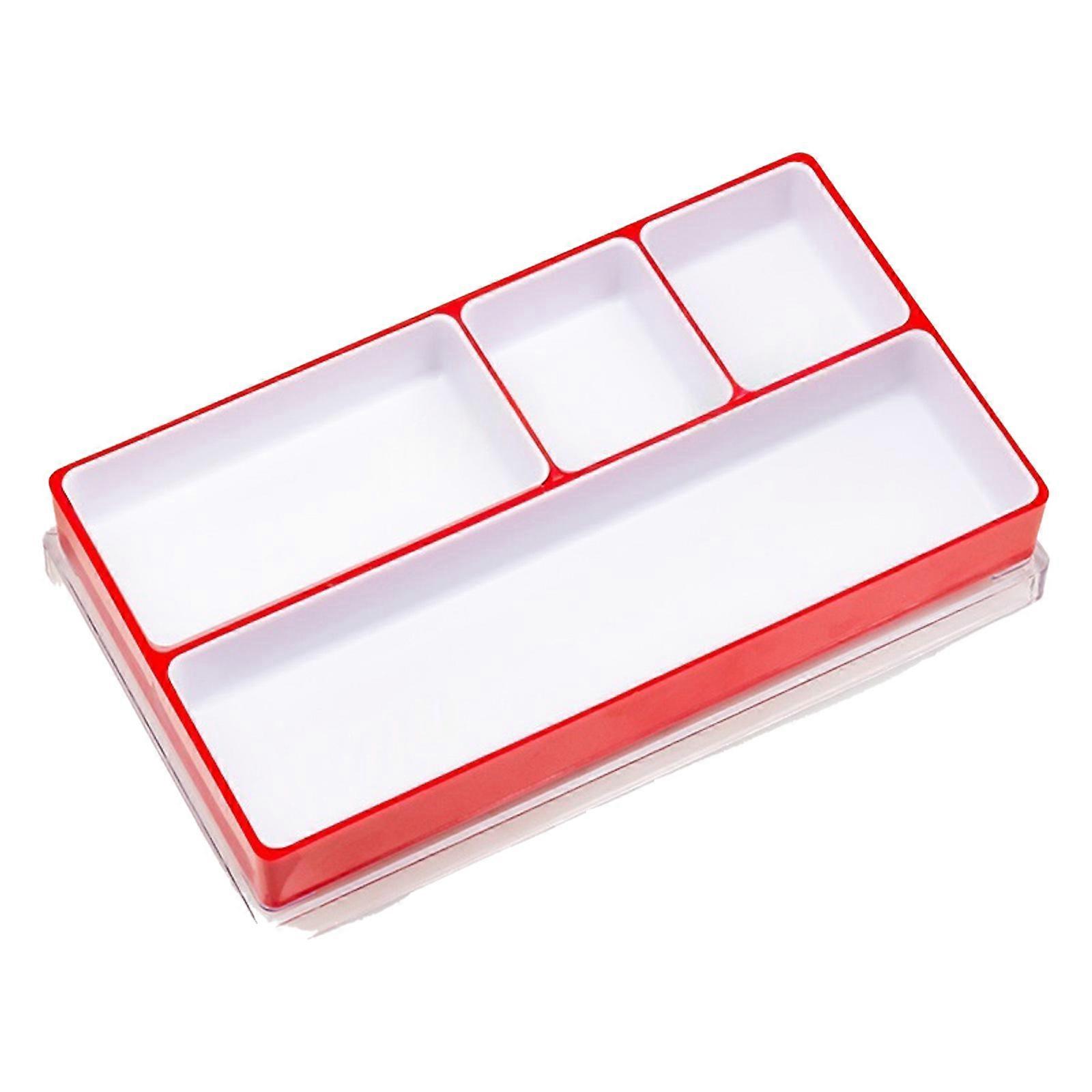 Watch Component Organizers Box With Multiple Compartments Portable Designs for Repair Enthusiasts  Red