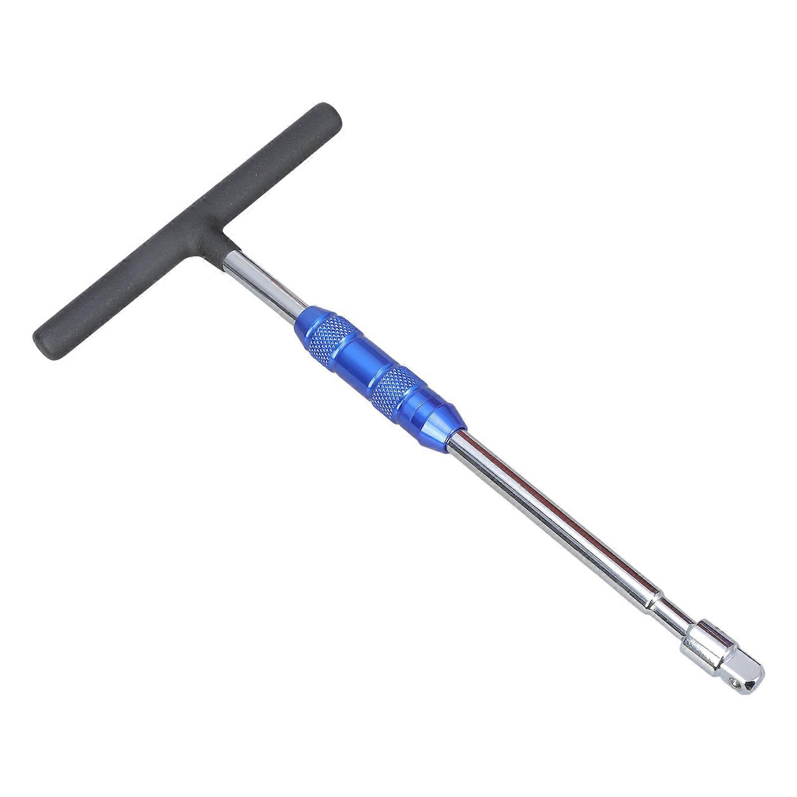 Compact T Bar Socket Wrench Hand Tool Hex Socket Driver Spanner with 1/4" to 3/8" Adapter for Multipurpose Applications Multicolor
