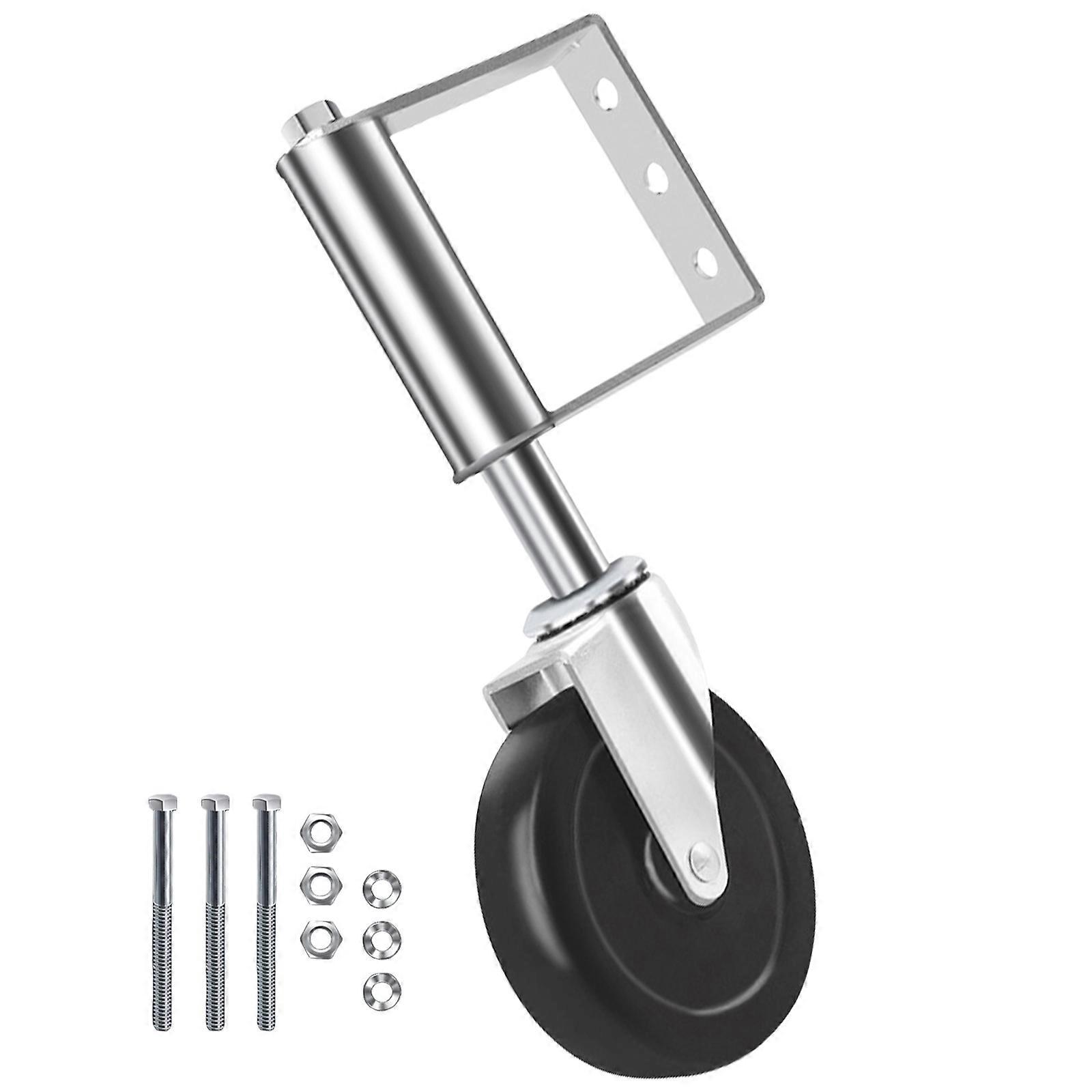 Spring Loaded Gate Caster Wheel Heavy Duty Gate Wheel with 360 Swivels Wear Resistant Wheel Gate Support Helper Multicolor