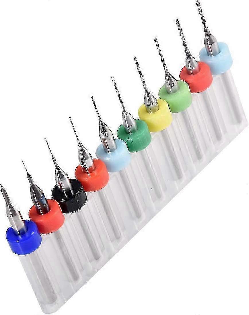 10PCS Mini PCB Drill Bits 0.1-1.0mm