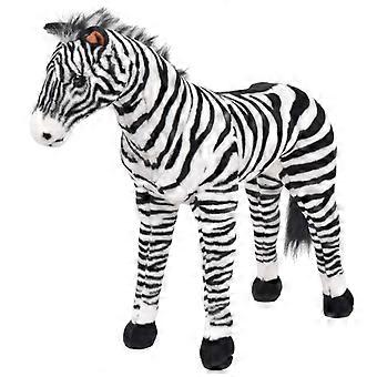 Plush Toy Zebra Standing Plush Black and White XXL