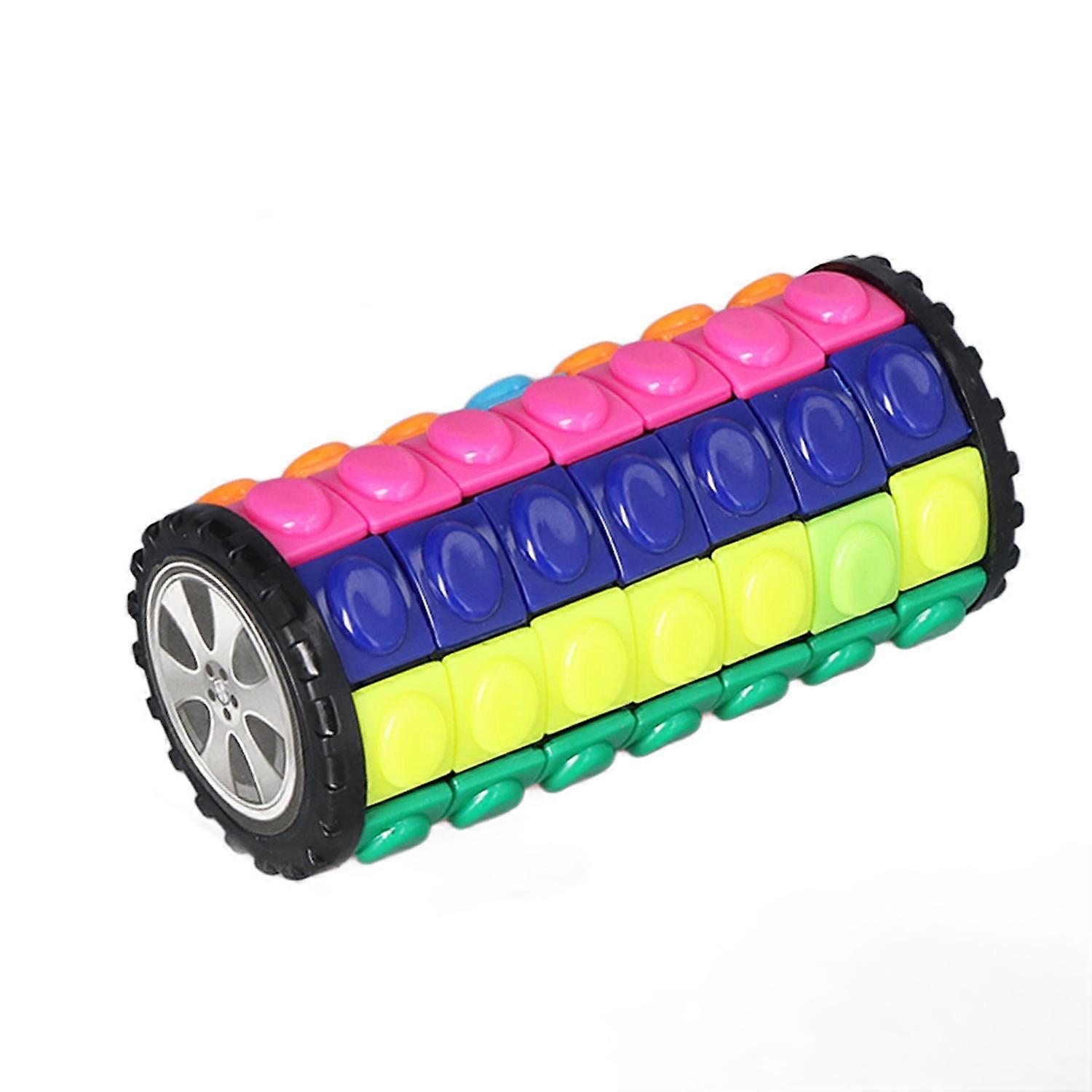 Cylinder Puzzle Toy 7 Layers Relaxing Stress Anxiety Relief Rotate Slide Brain Teaser Puzzle Toy for