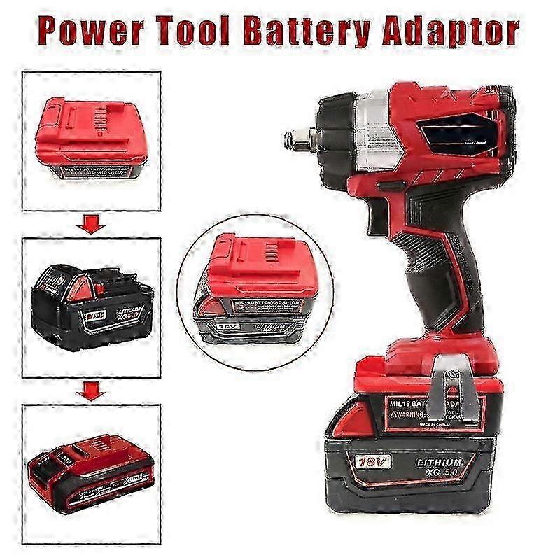 f Battery Adapter for Milwaukee 18V Li-ion Convert to for Einhell 18V Power Tools
