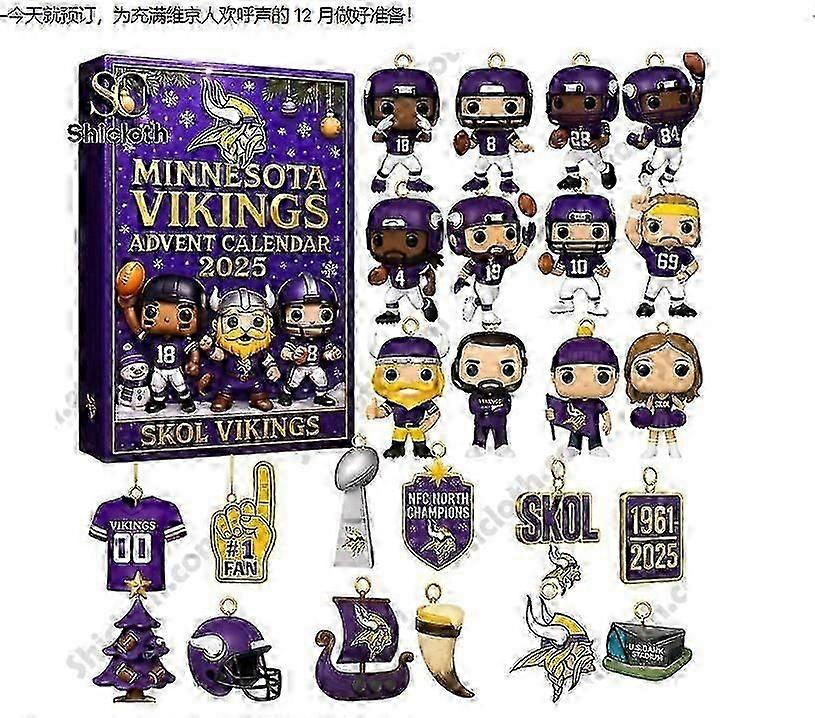 Minnesota Vikings Advent Blind Box Weihnachtsbaumschmuck Acryl Anhänger.z