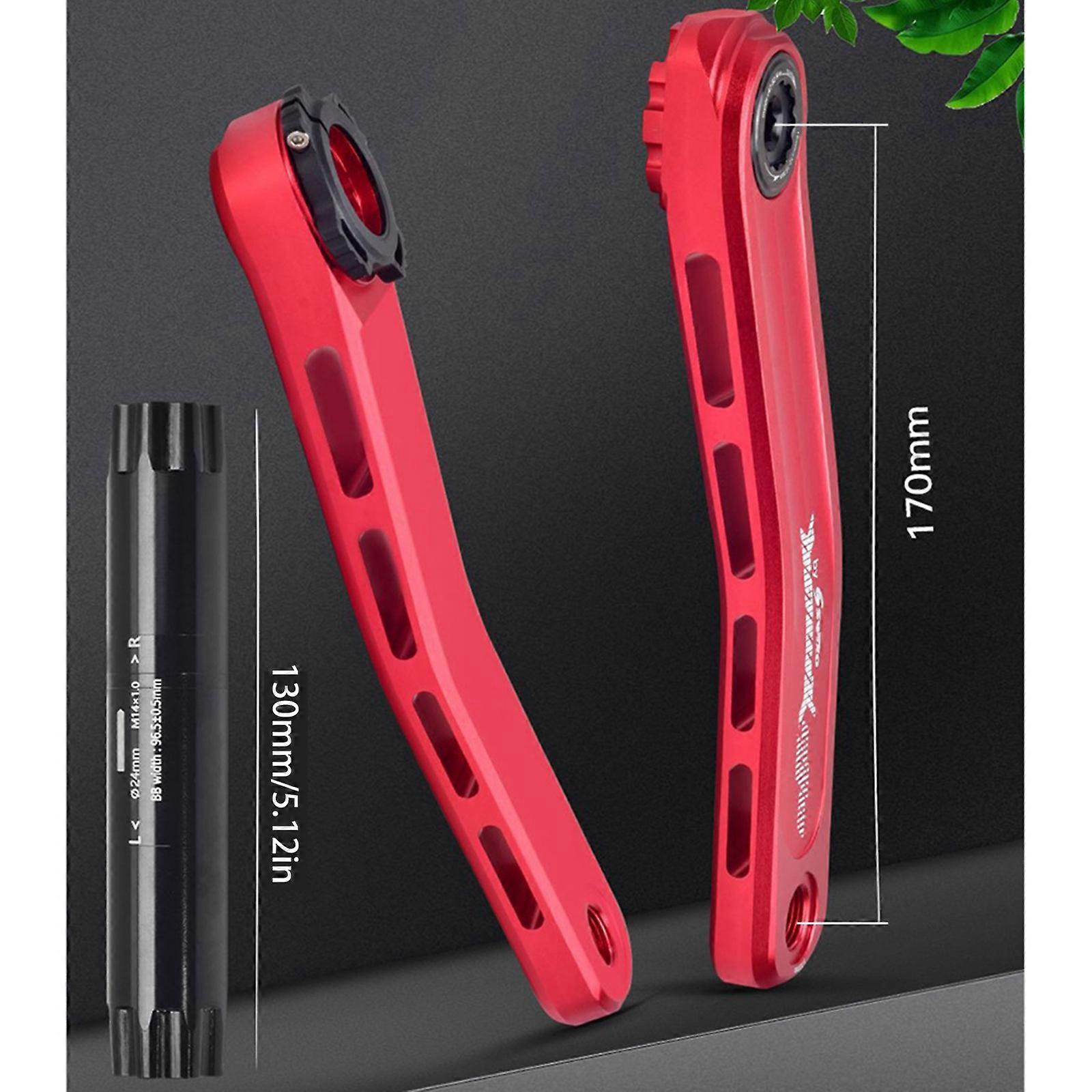 Cykel vevparti Mtb vev 170mm vevar för cykel 30t 32t 34t 36t 38t Cykeldrev Delar Röd