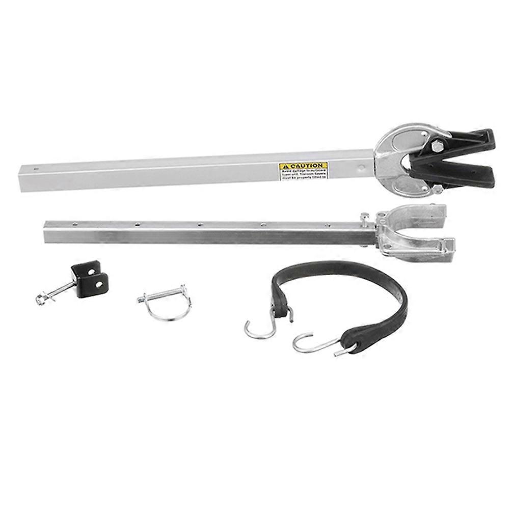 Rubber Boat Motor Bracket Fixing Seat Adjustable Absorber Ship Outboard Engine Fixing Bracket Hull Beam Protector Silver