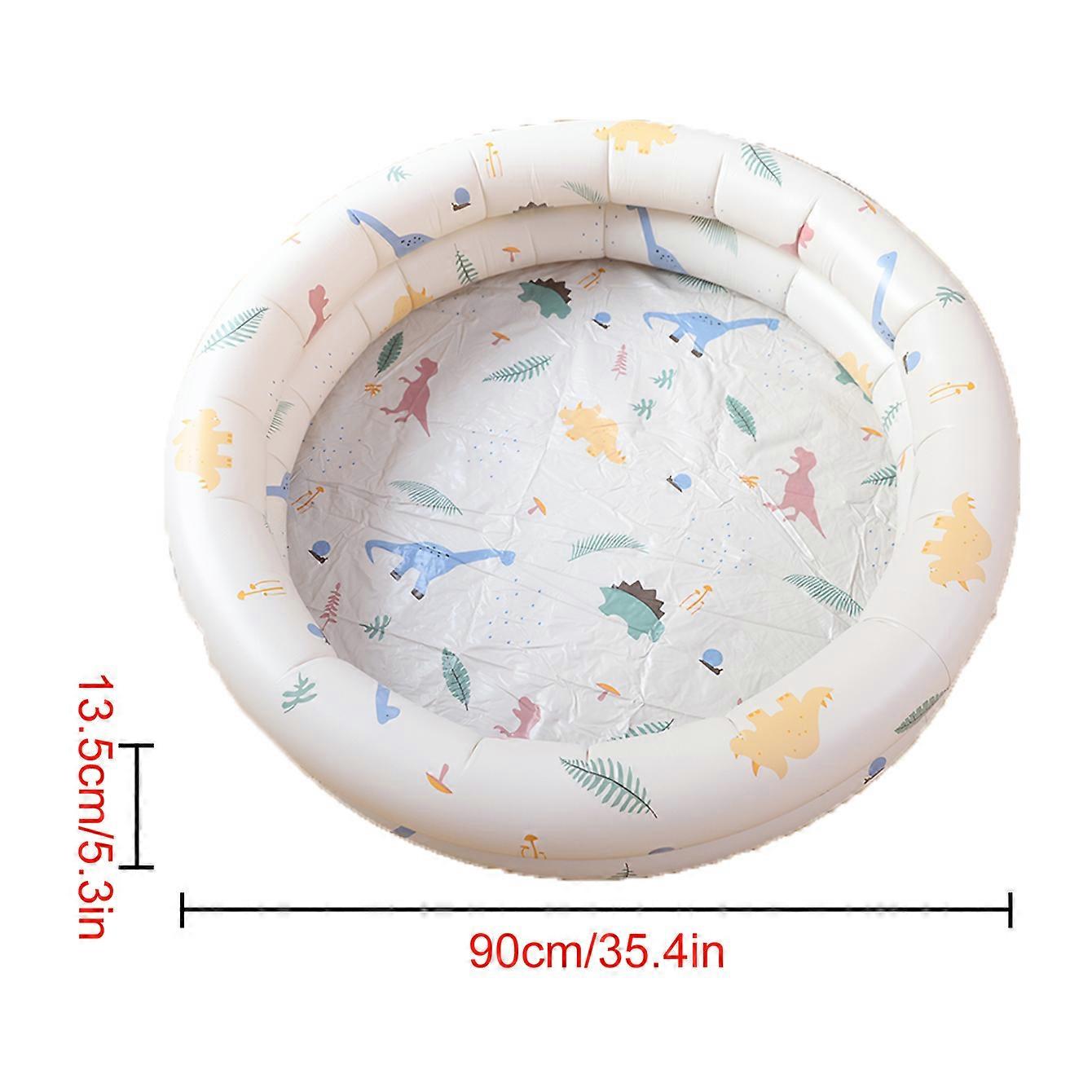 1PC Dinosaur Print Inflatable Ball Pit, Portable Collapsible Kids Play Pool for Indoor/Outdoor Backyard Fun